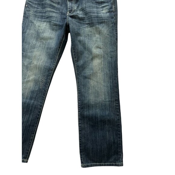 KENNETH COLE Dark Wash Distressed Straight Leg Jeans Size 36 X 30 - Picture 12 of 15